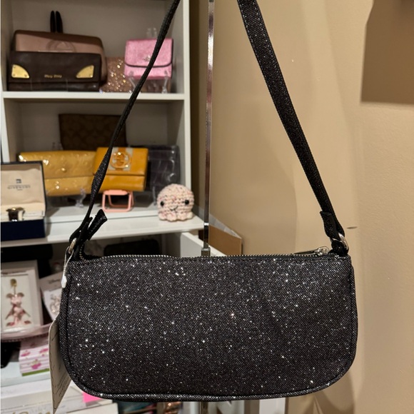 Skinnydip London Amber Smize Glitzy Shoulder Bag Black Multi Siver - Picture 3 of 8